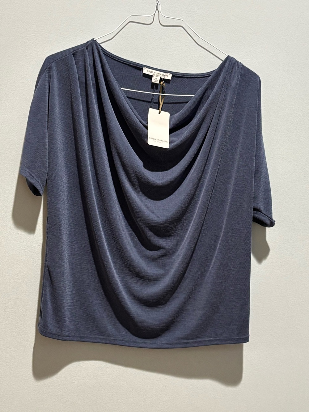 Green Envelope Women’s Shirt Blue NWT Medium